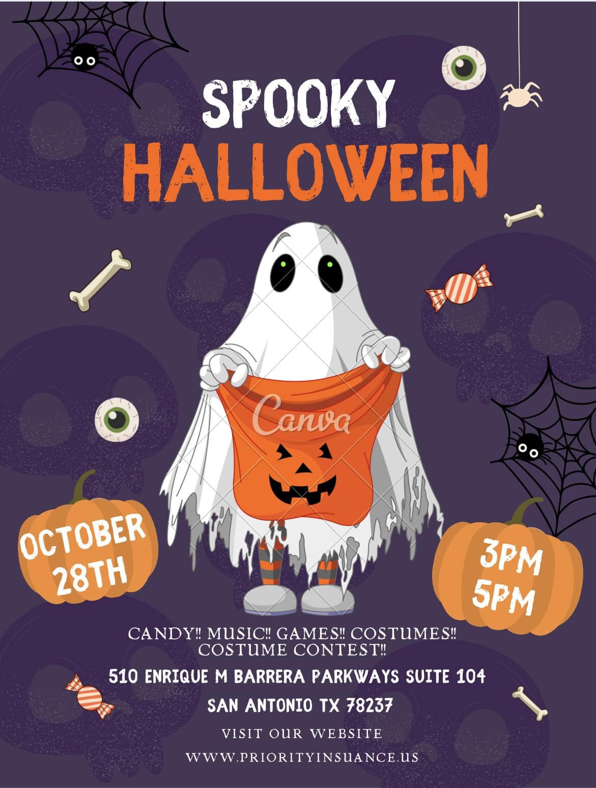 Come and have a spooky time with the priority girls‼️🎃👻🧛&zwj;♂️🎃👻🧛&zwj;♂️🎃👻🧛&zwj;♂️🎃👻🧛&zwj;♂️

📍 510 Enrique M Barrera Parkway San Antonio Tx 78237

Music 🎶 Candy 🍭  Games🎯 Costume contest👻 

#Halloween #localbexar #satxsmallbusiness