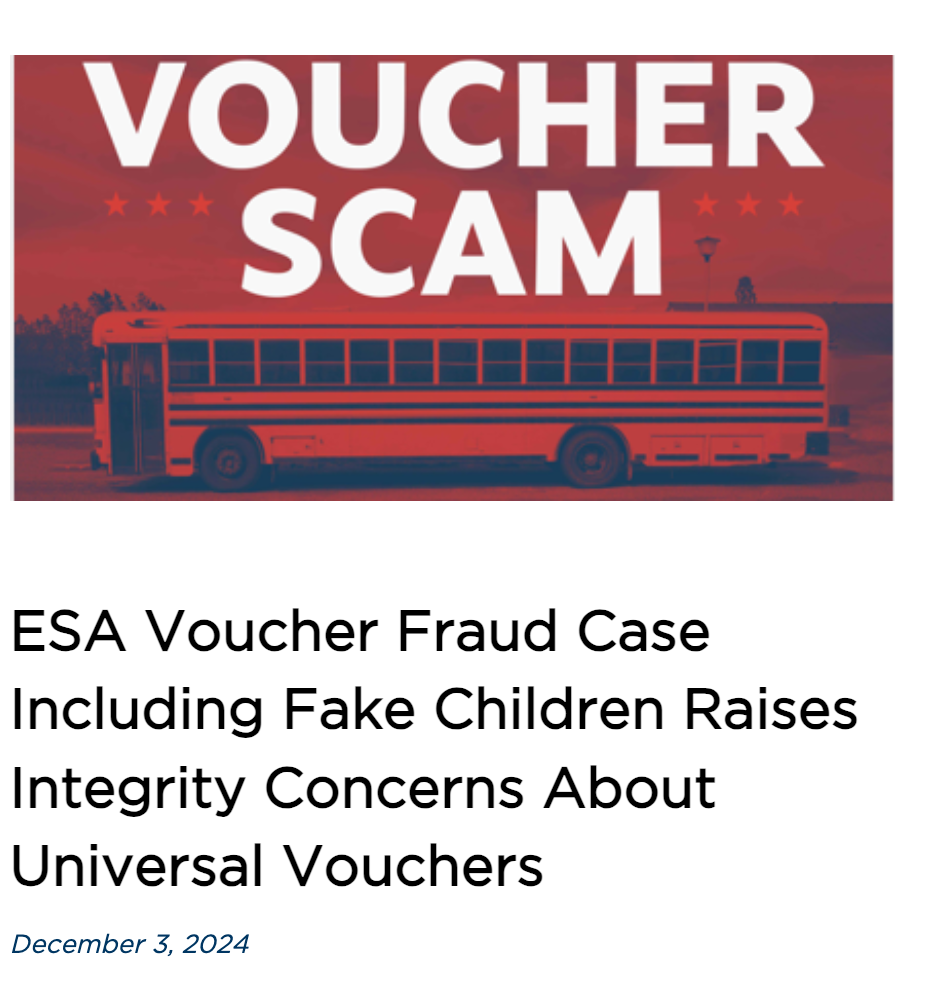 ESA Voucher Fraud Case Including Fake Children Raises Integrity Concerns About Universal Vouchers