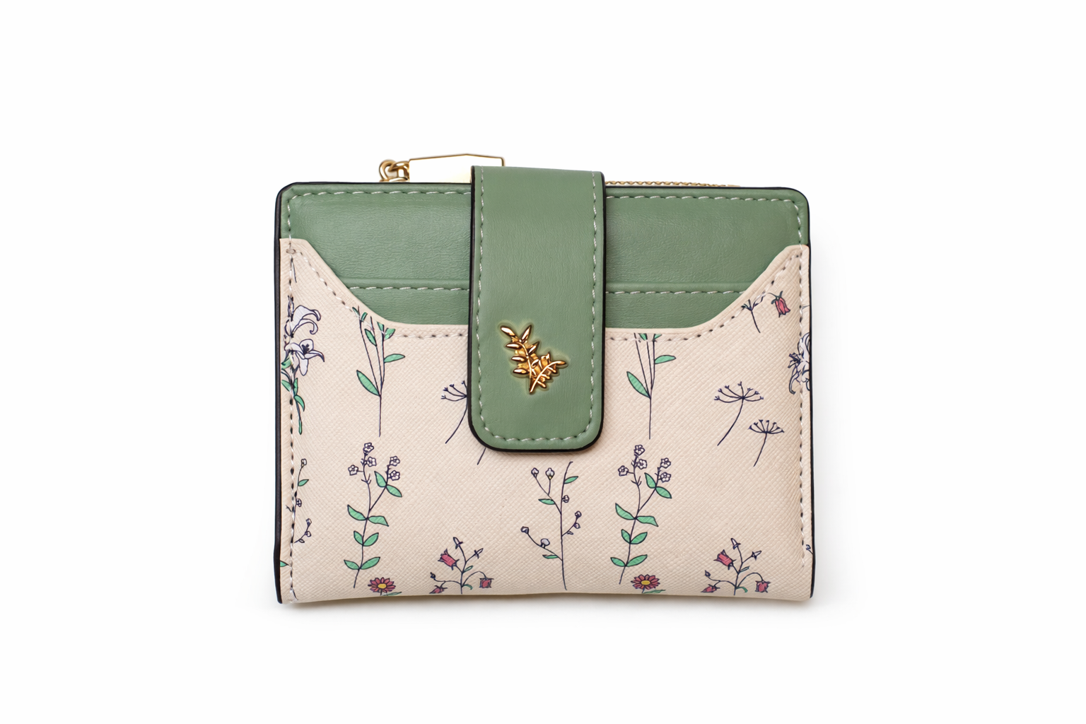 Green Floral Wallet Front.png