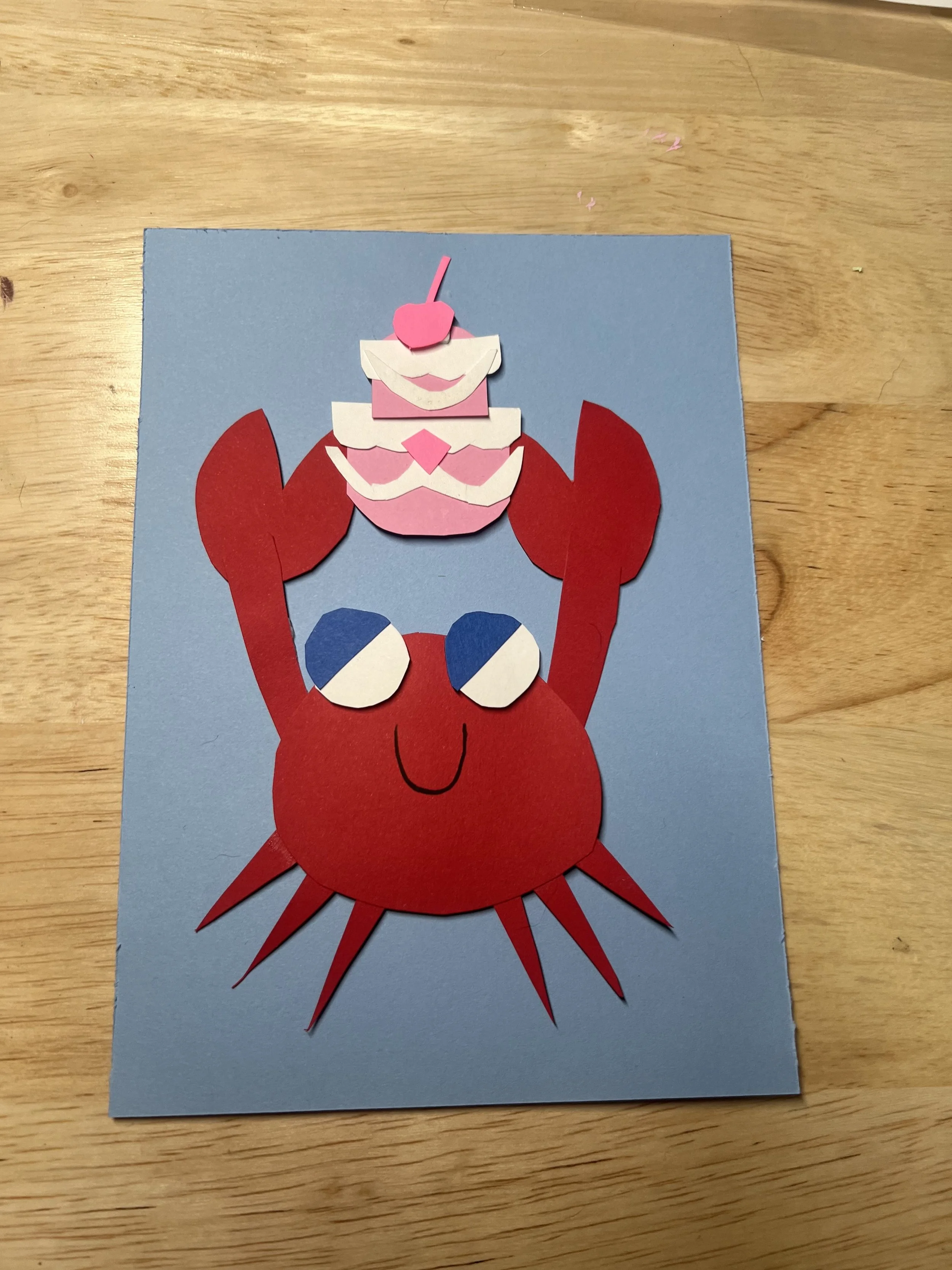 Crab Cake Papercut Art
