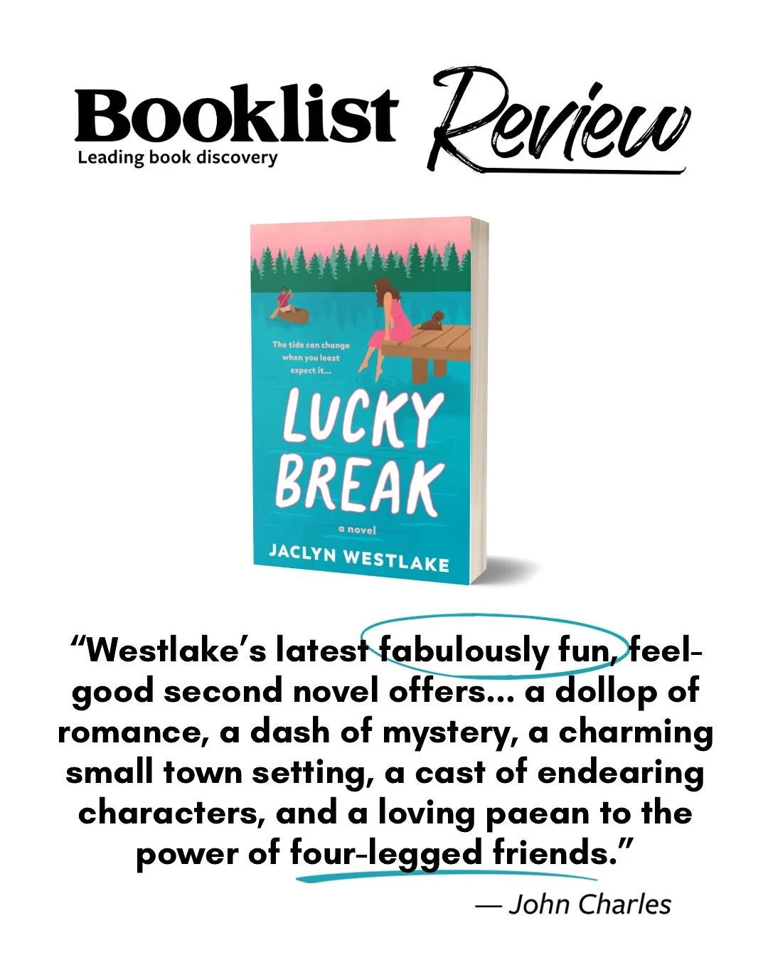That last part 🥹🐾

I&rsquo;m so excited to get this review from @ala_booklist! John Charles wrote the loveliest review of Lucky Break (he generously gave Dear Dotty a beautiful review too!) and called it &lsquo;a loving paean to the power of four-l