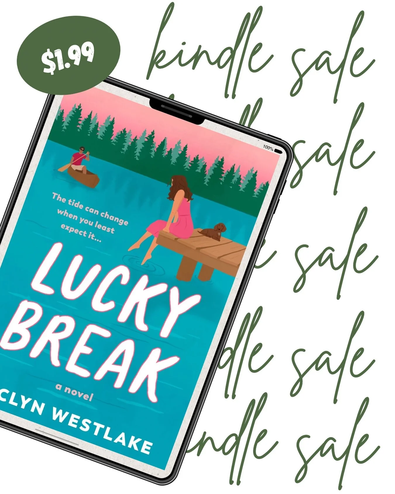 You don&rsquo;t have to knock on wood because this deal is real! LUCKY BREAK is available for a cool $1.99 in the @amazonkindle store! After Eliza&rsquo;s perfectly planned life implodes, she decides to try her luck in a picture-perfect Midwestern la