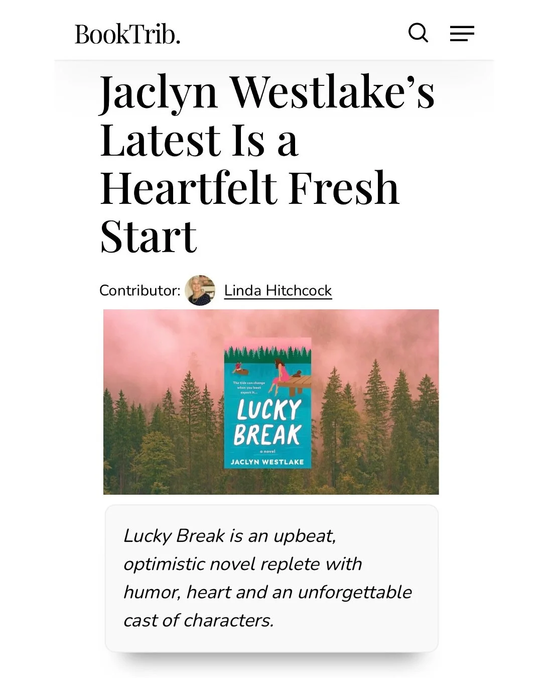 Thank you for this wonderful review, @booktrib! The only thing more nerve racking than having one book out in the world is having two books out in the world 😅 It&rsquo;s been such a treat to see reviewers who enjoyed Dear Dotty embracing Lucky Break