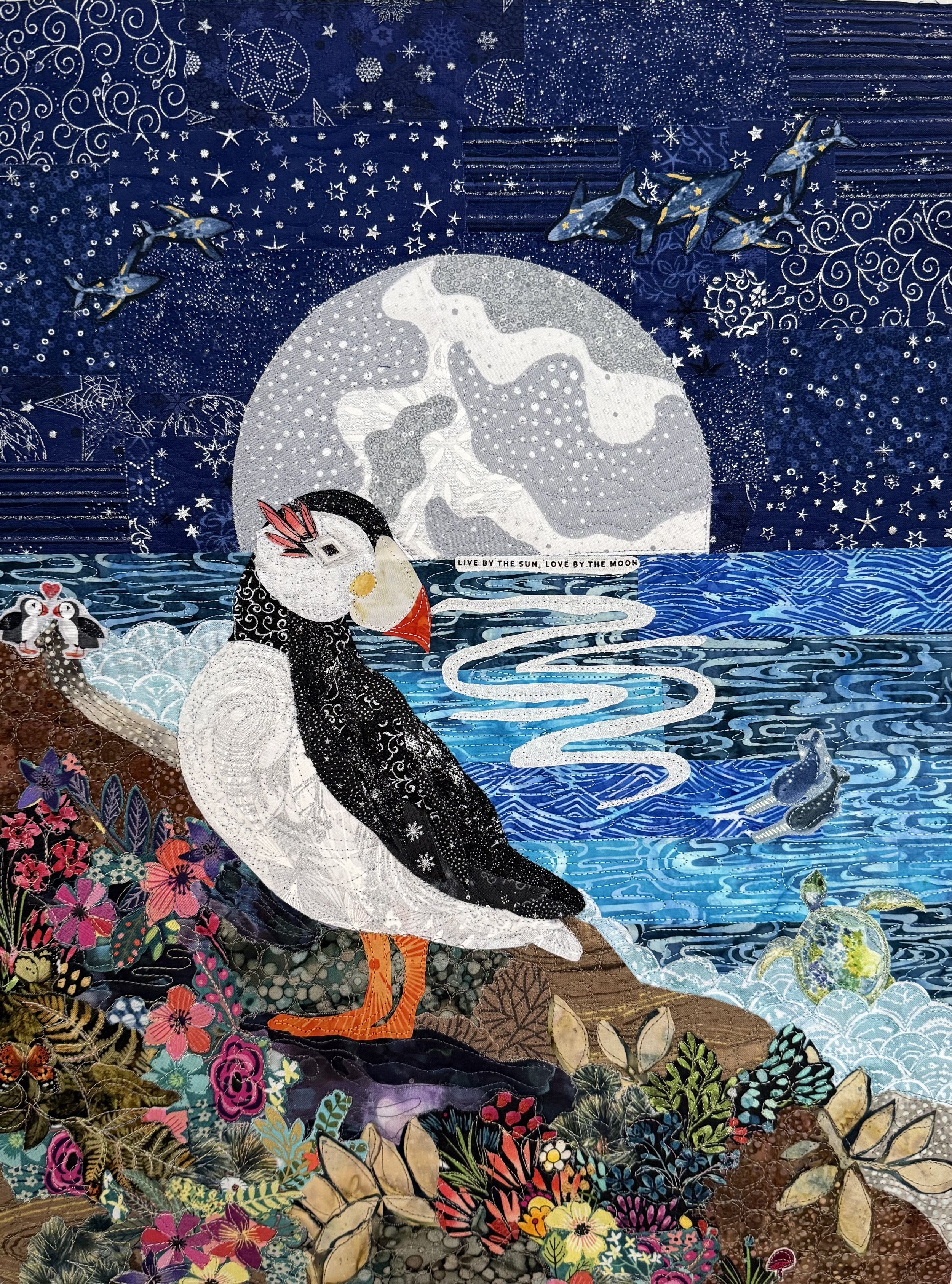 Puffin Lunacy pattern 16" x 22"