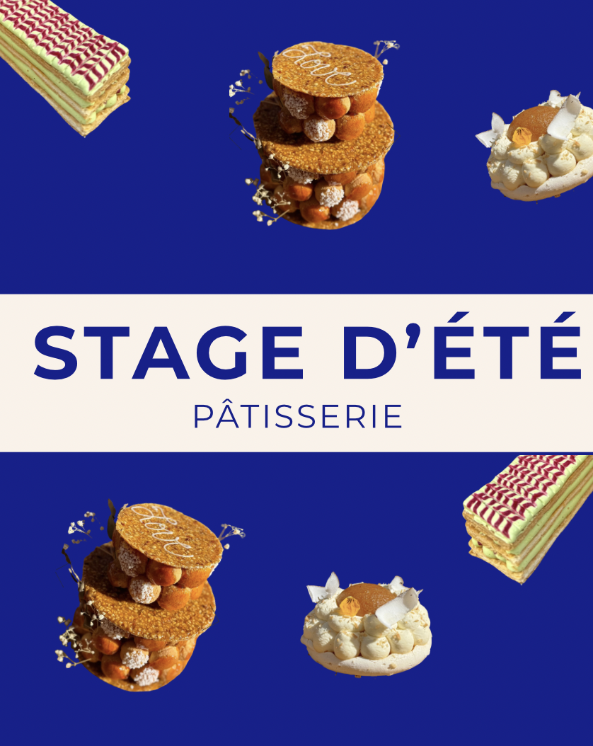 30 au 31/07 - Stage de pâtisserie