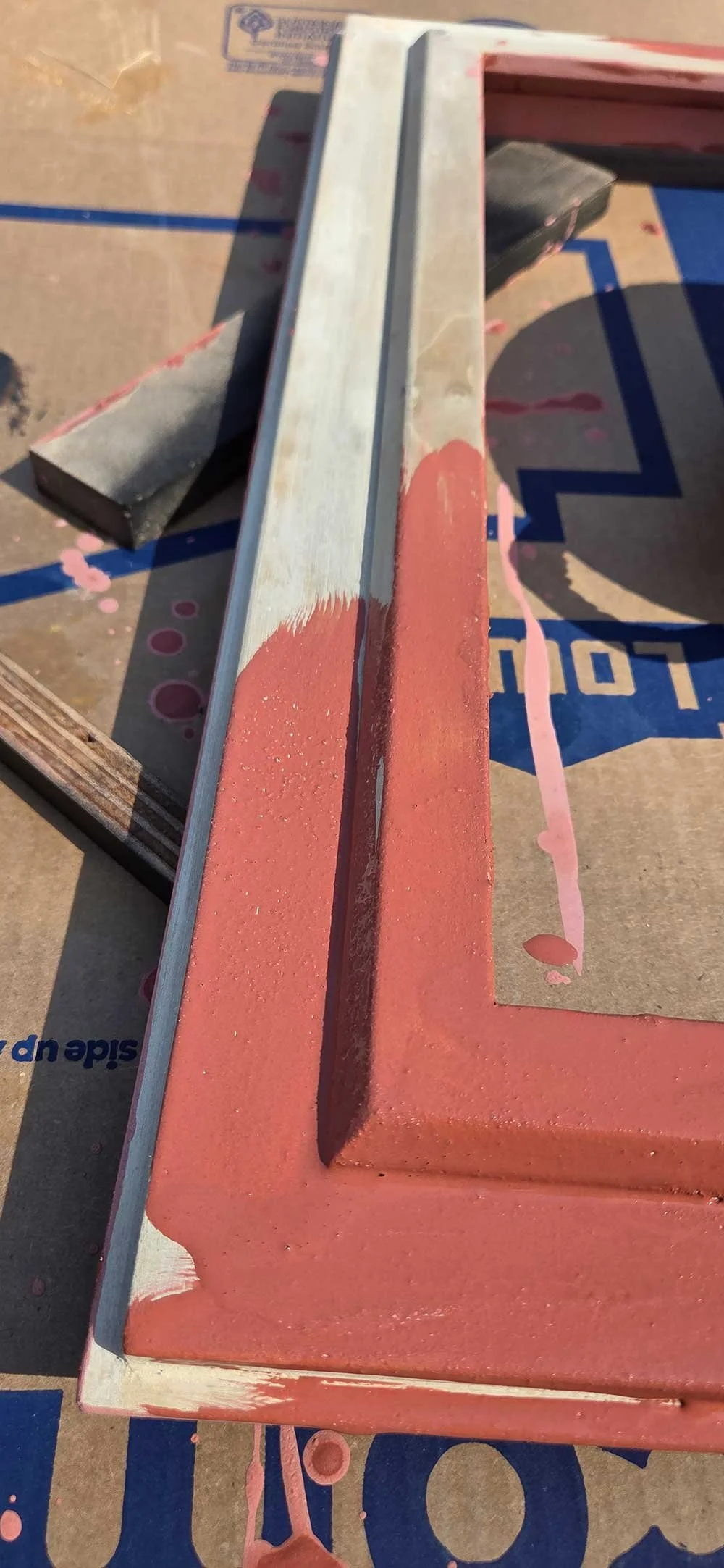 Distemper paint picture frame