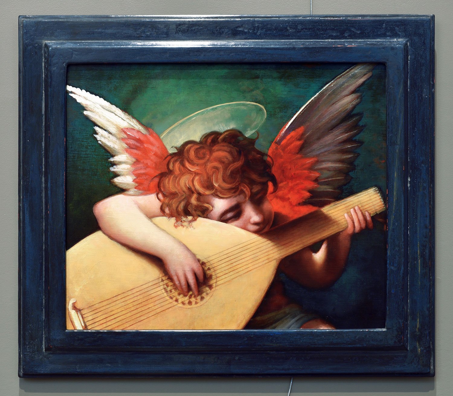 Angel playing music oil painting by Joshua Adam Risner