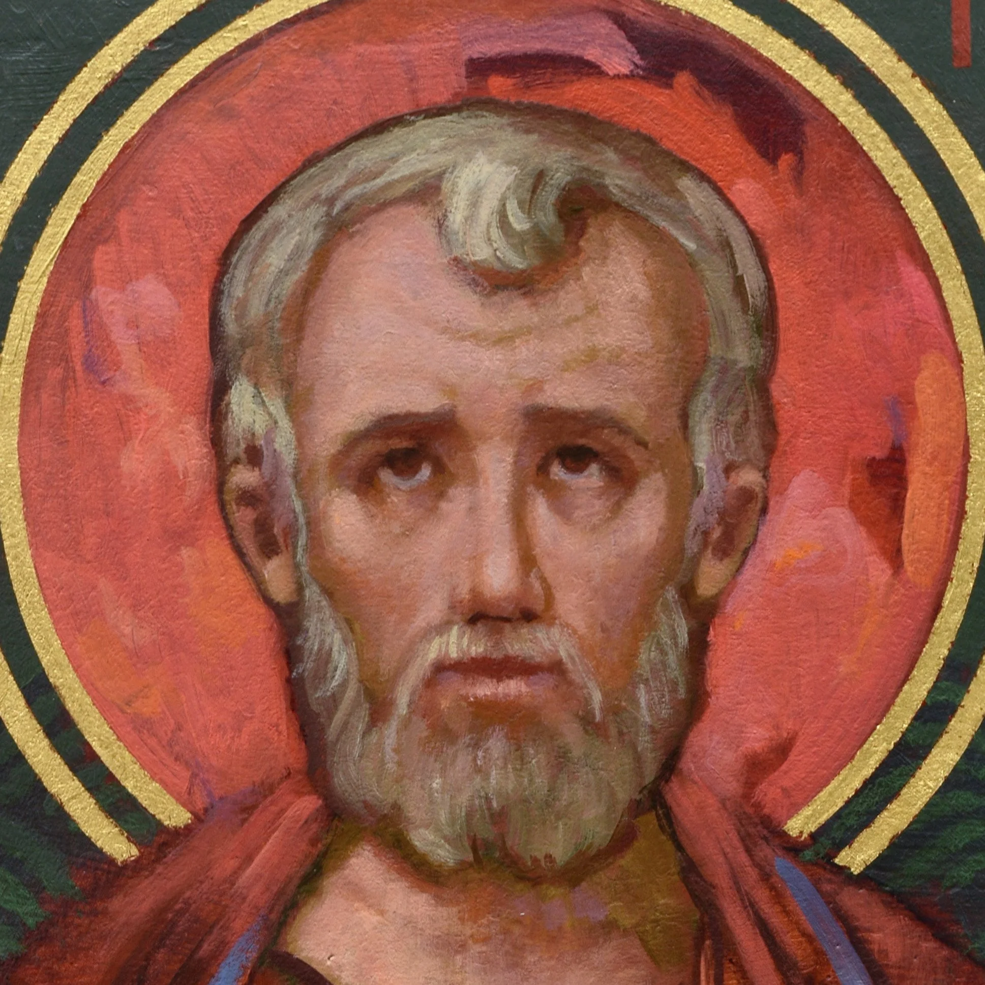 Saint Peter Apostle Icon by Joshua Adam Risner – Contemporary Religious Fine Art