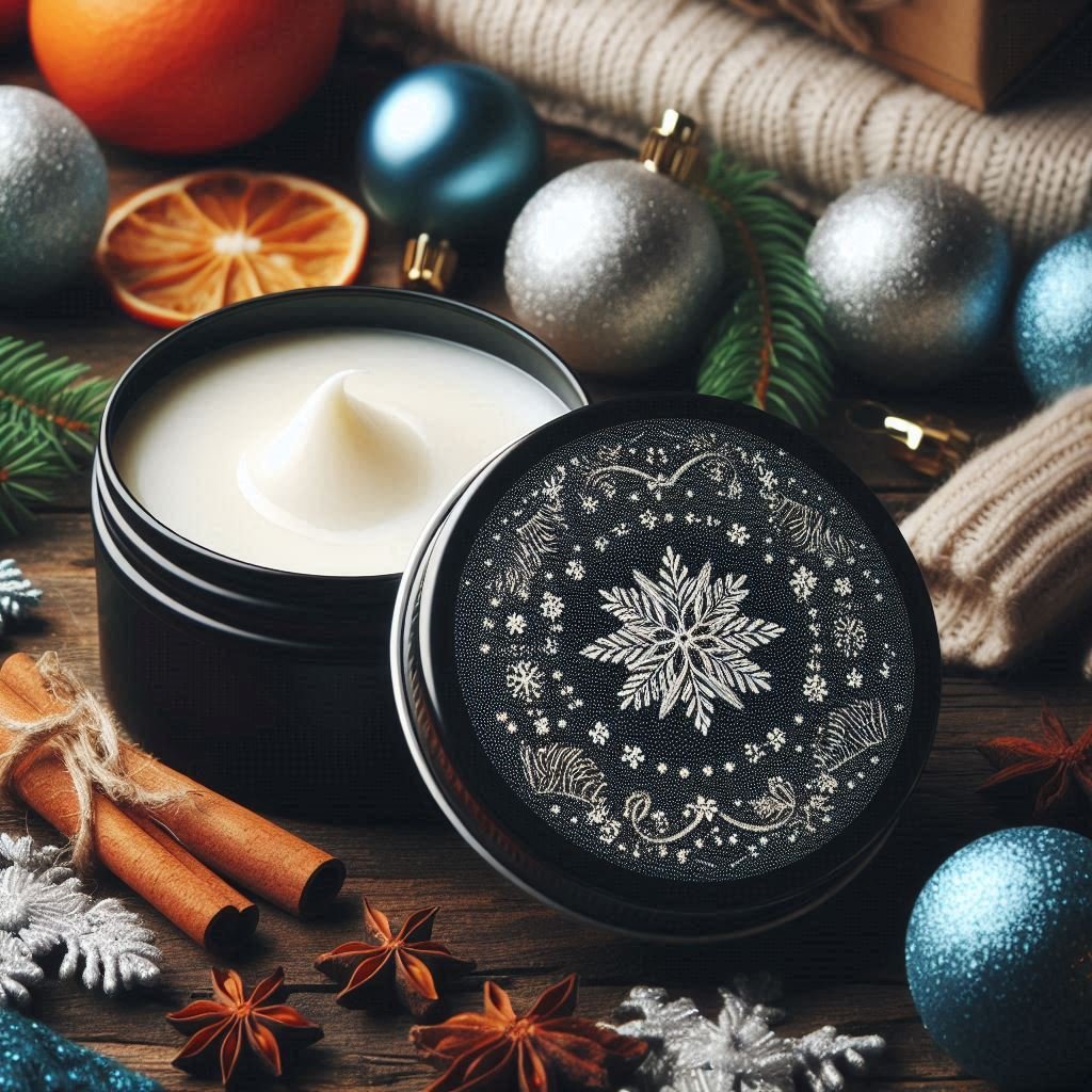 lotion in a black tin with a winter themed background.png