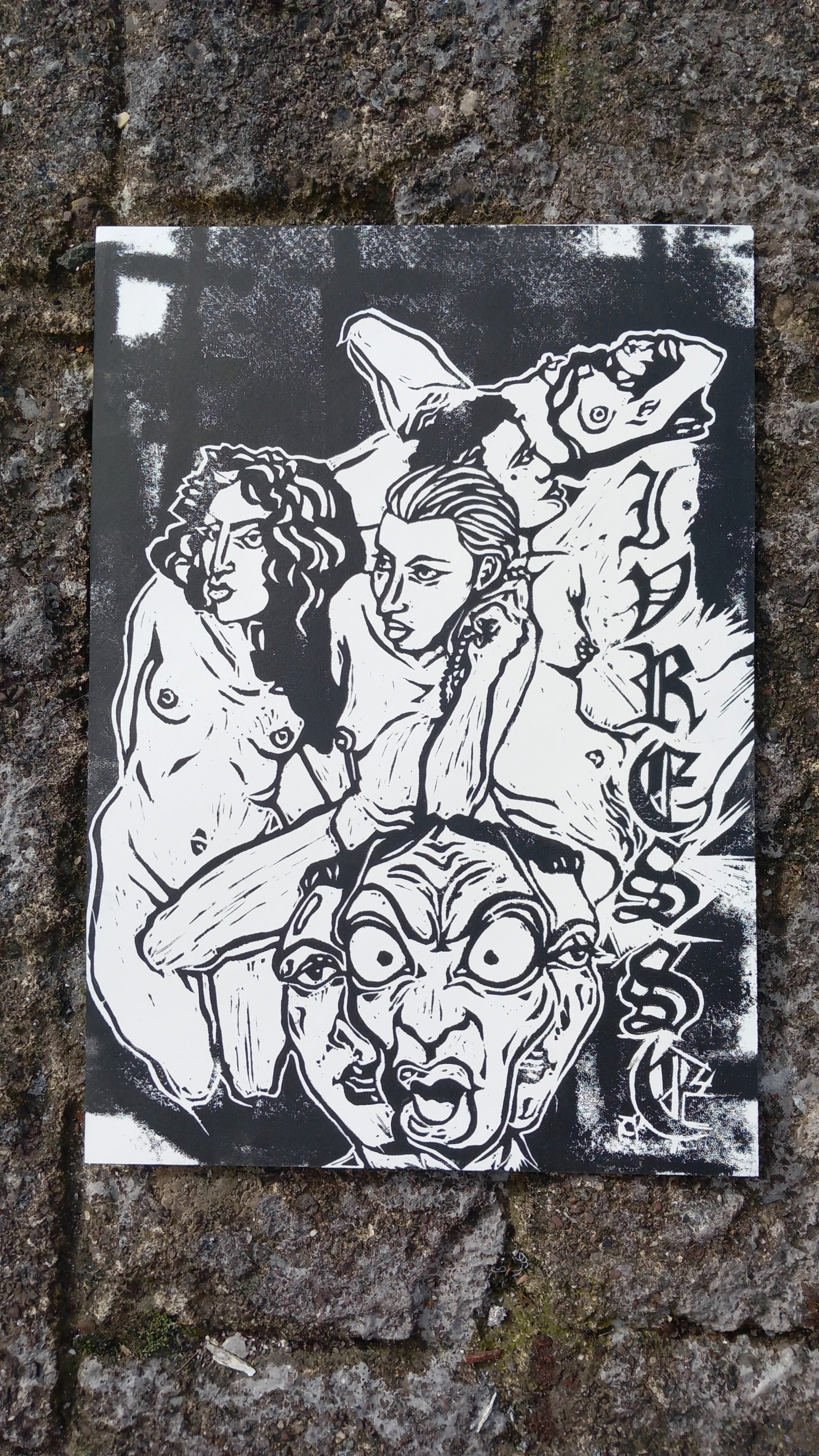 "IVRESSE" LINOCUT