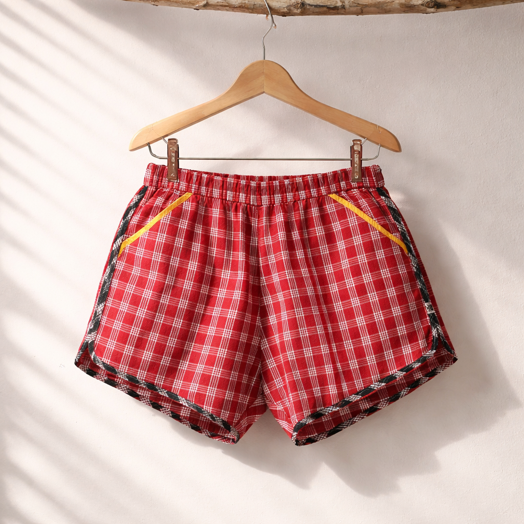 Makia Mai Retro Sport Shorts - Palaka Edition - Pukalani Celebration