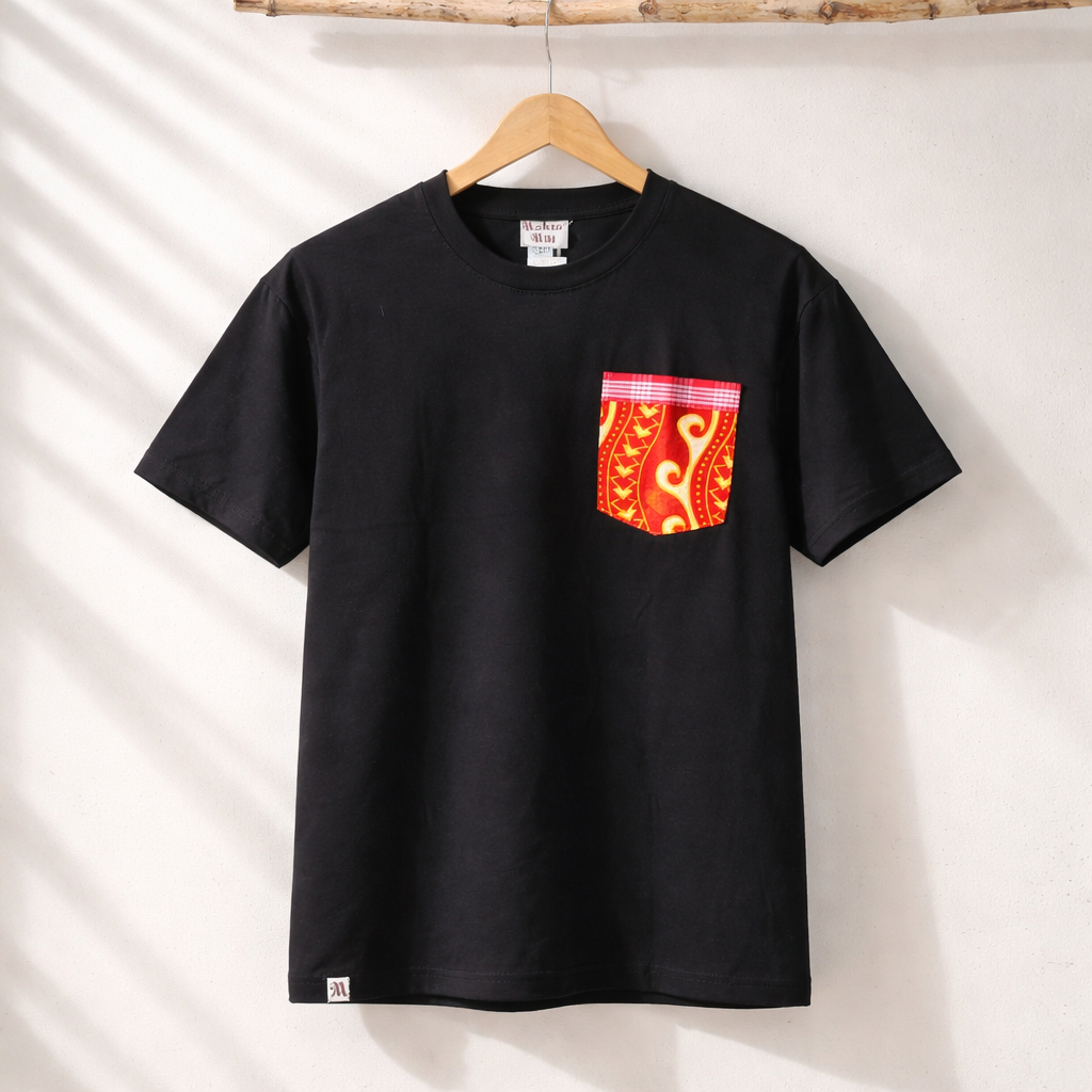 Makia Mai Pocket Tee -Black - Pukalani Celebration