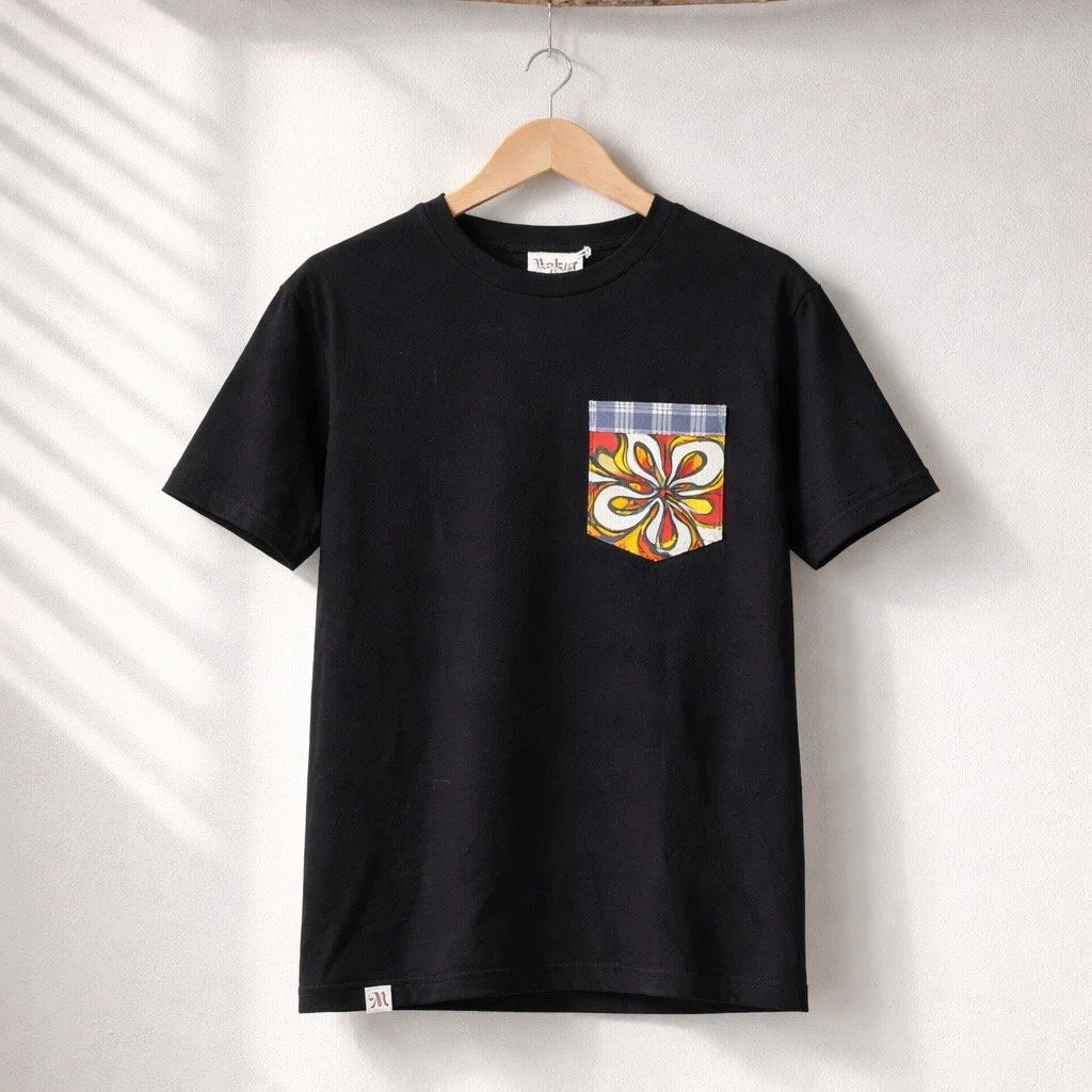 Makia Mai Pocket Tee -Black - Pukalani Celebration
