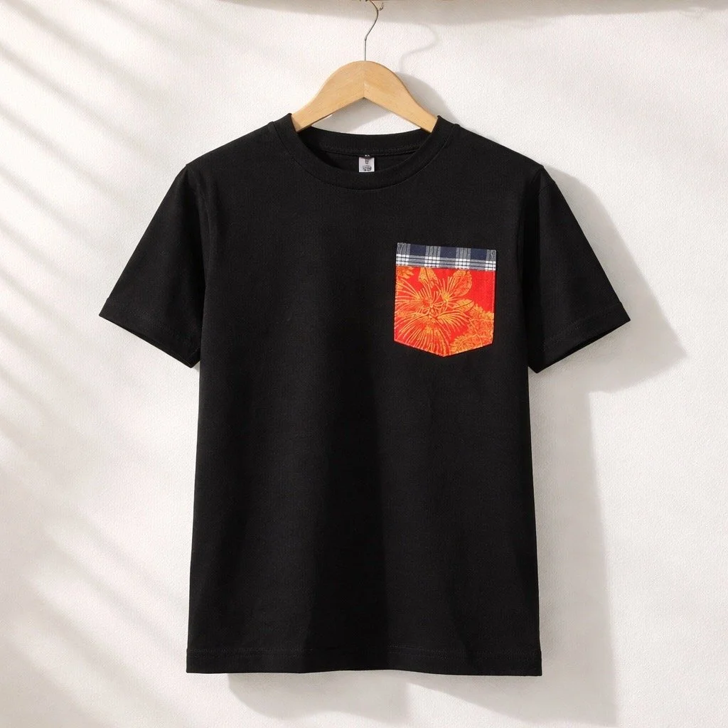 Makia Mai Pocket Tee -Black - Pukalani Celebration