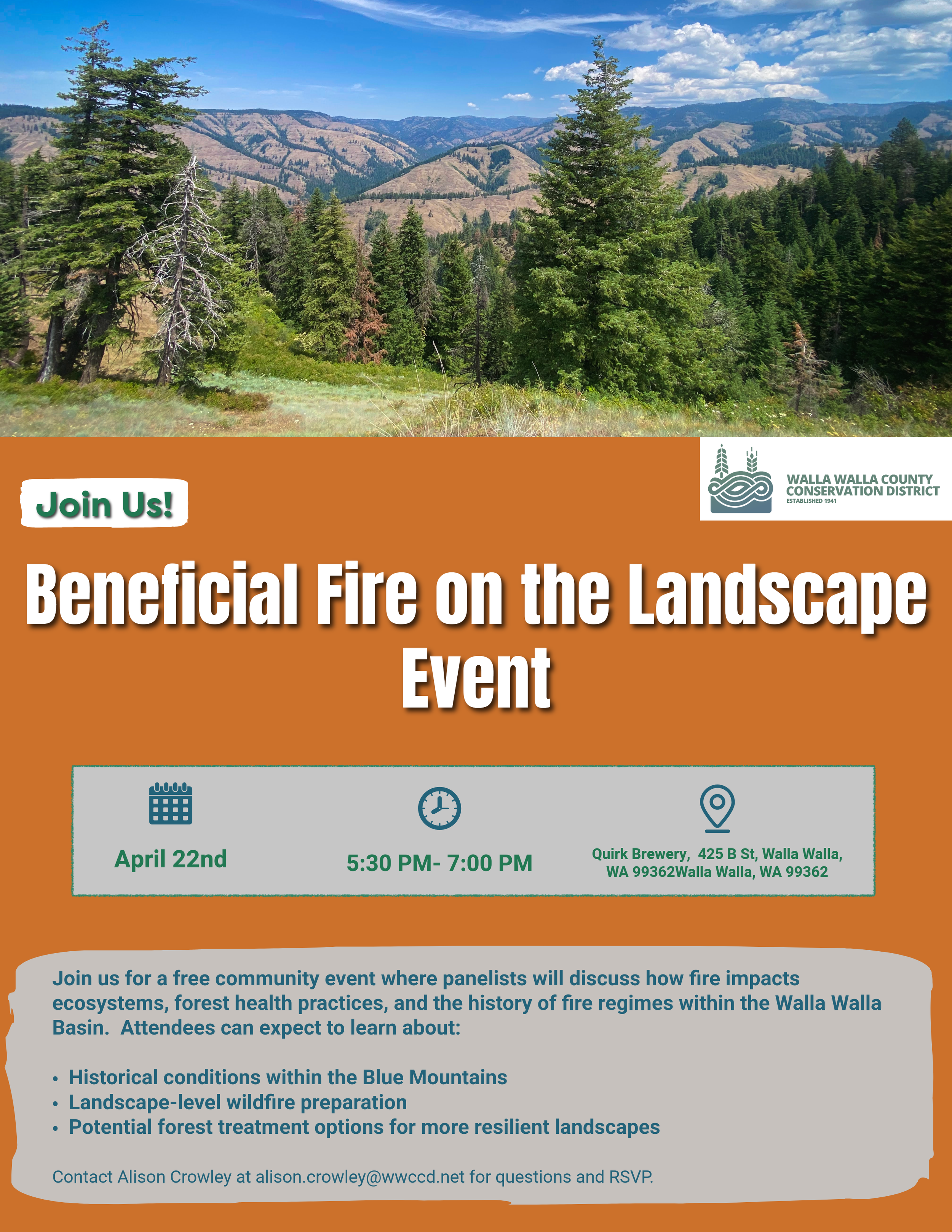 Beneficial Fire on the Landscape Event