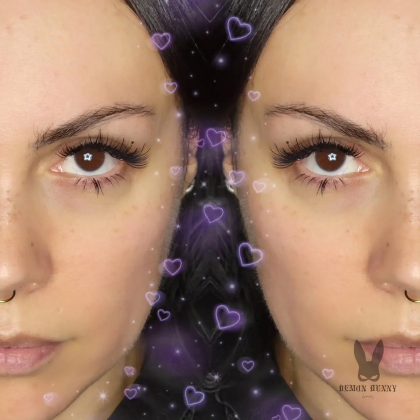 🖤🖤🖤🖤
 
We tried out a new bottom lash style, kind of leaning toward the clown core. 🤘
Kira anime spikes from @lashsesh.supplies 🖤 the girlies are loving the little hearts &amp; stars!!
There's also a sprinkle of Onyx tinsel from @amethystlashsu