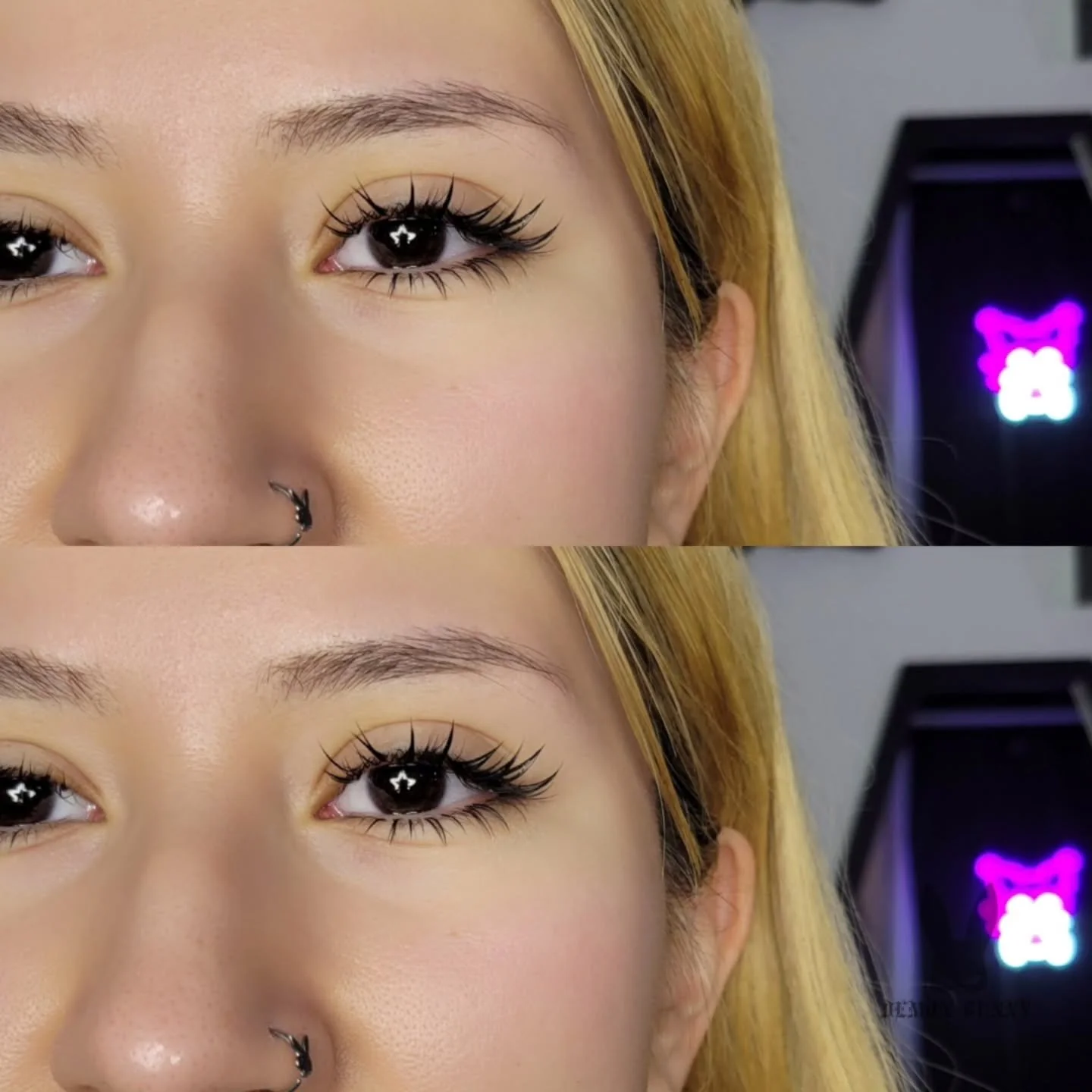 𝖒𝖆𝖓𝖌𝖆 𝖑𝖆𝖘𝖍 𝖘𝖊𝖙

This lash set was exciting for me because it was my first full set using my led lash system! I have been practicing with the led light, then doing a few fills, and finally, this full set!!! My overall report so far is I am