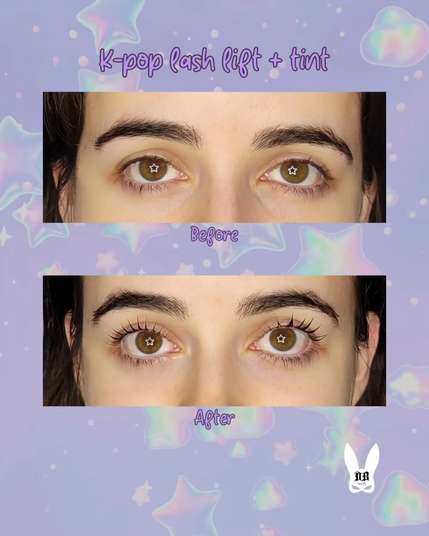 𝓴-𝓹𝓸𝓹 𝓵𝓪𝓼𝓱 𝓵𝓲𝓯𝓽 + 𝓽𝓲𝓷𝓽 ✨️

🤗 A Korean lash lift + tint to share with you all! Don't sleep on my k-pop lash lifts demon babes!!! It's a super low maintenance way to give your natural lashes a cutesy makeover. 🎀
What is a Korean lash 