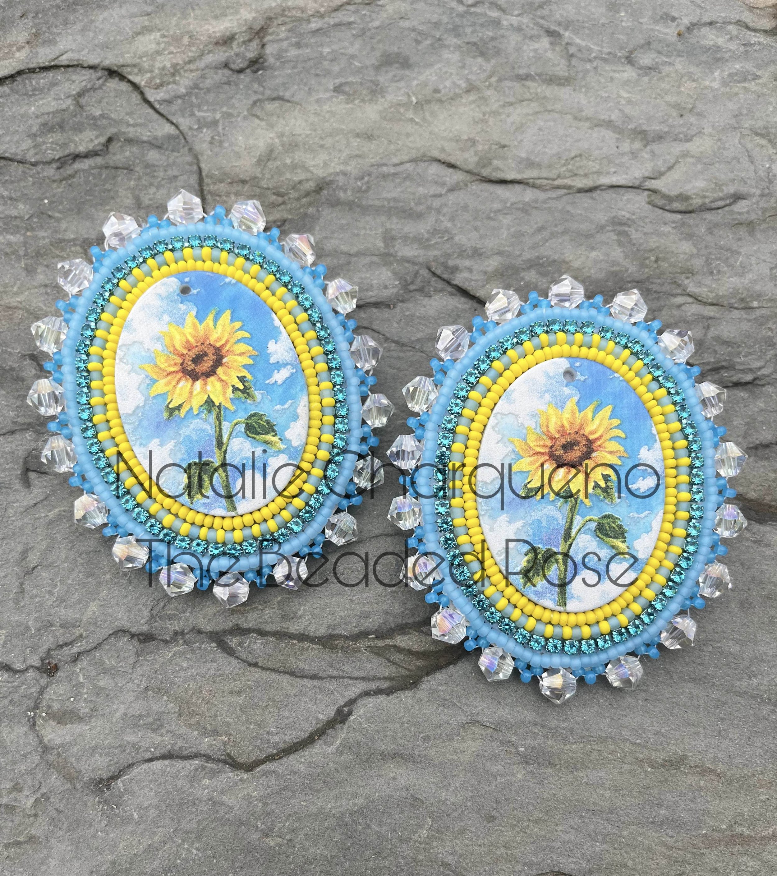 sunflower and blue earrings.jpg