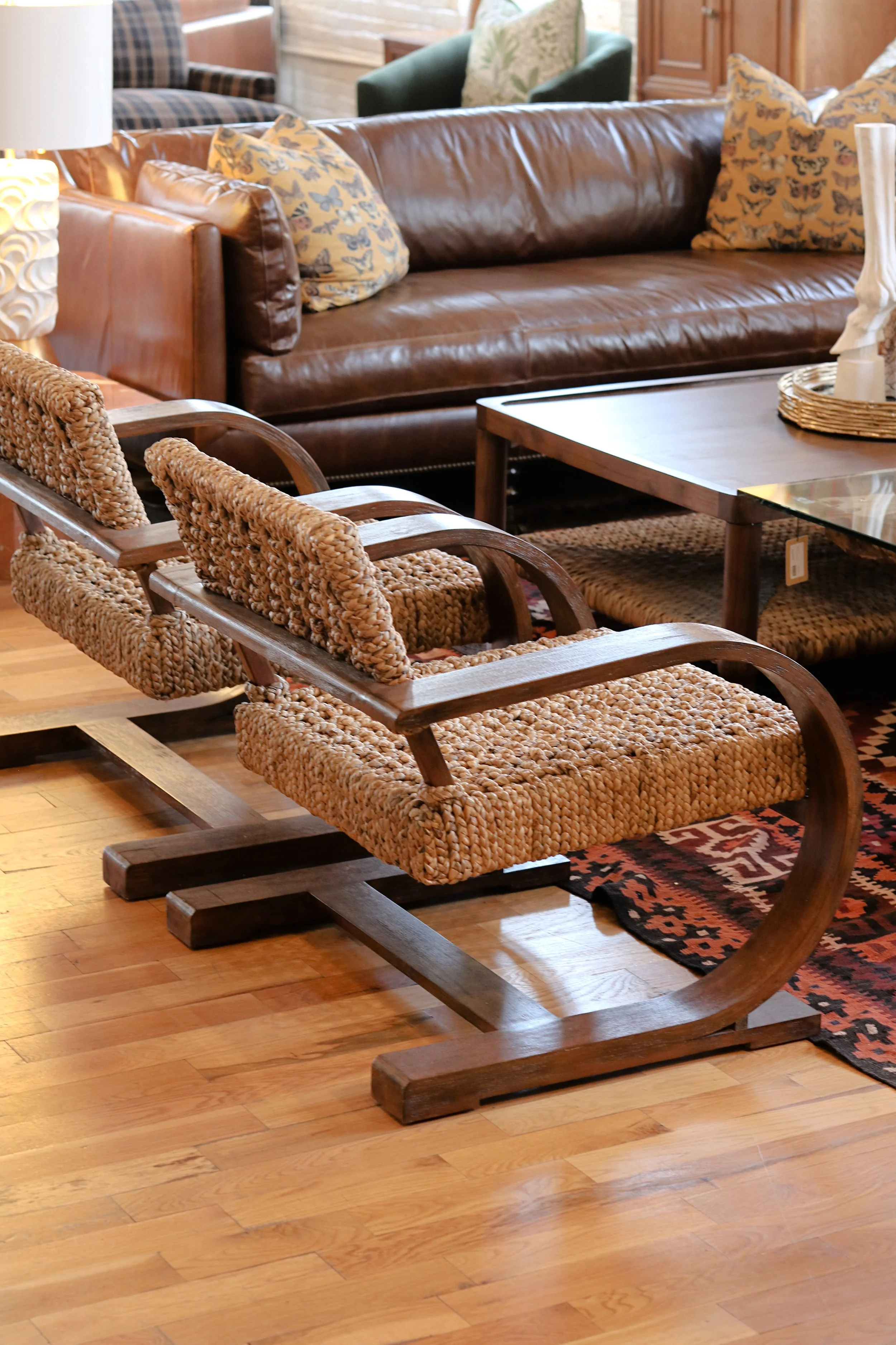 Store image of unique woven chairs at Obelisk Home..jpg