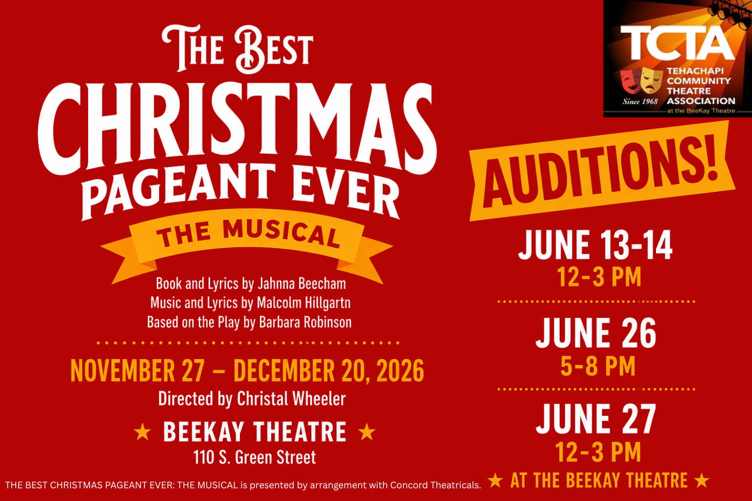 The Best Christmas Pageant Ever Auditions