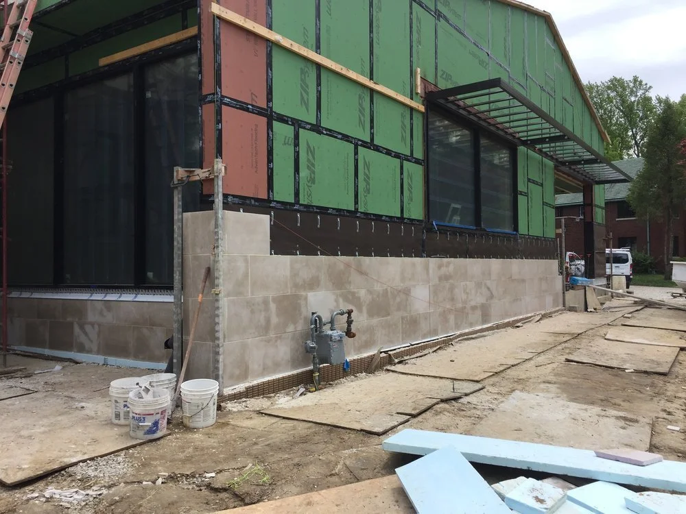 In-Progress Wall Cladding