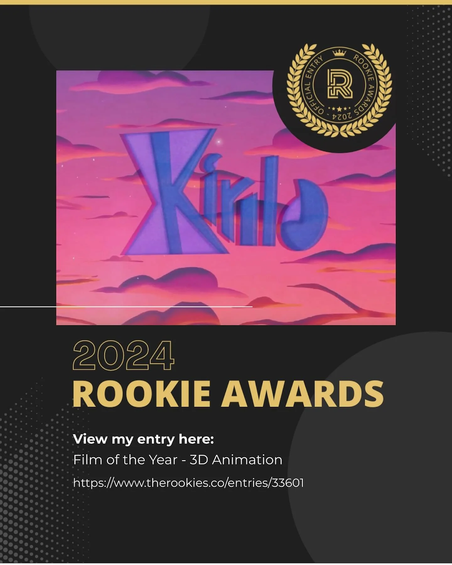 We officially submitted Kirilo for the Rookie Awards! Go check our entry and support our beautiful moody film🦀💙
@therookiesco