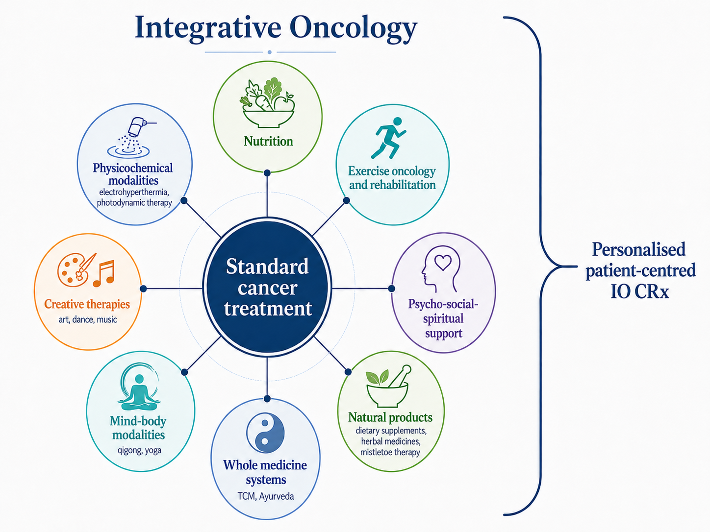 Dr Nina Fuller-Shavel presenting personalised patient-centred integrative oncology plan components