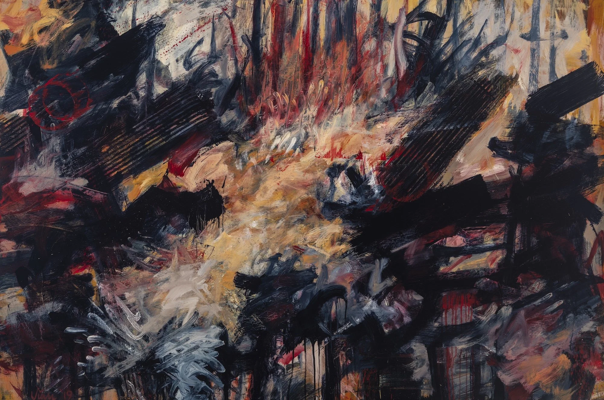 Overheated Abstract Expressionism, 2019, oil on canvas, 48 x 72 inches
