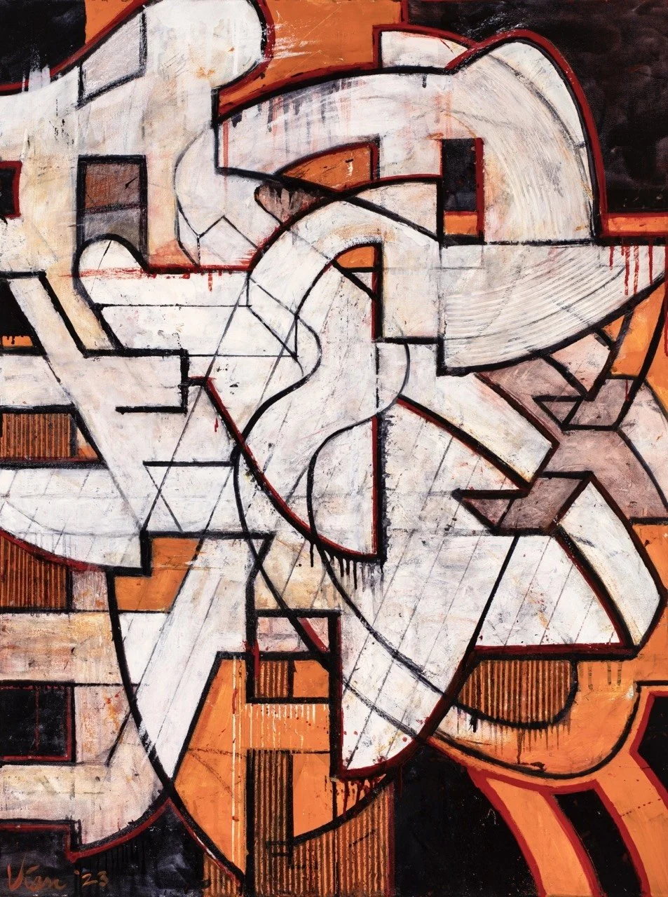 Surpassing Excess, polyurethane and oil, 40 x 30 inches