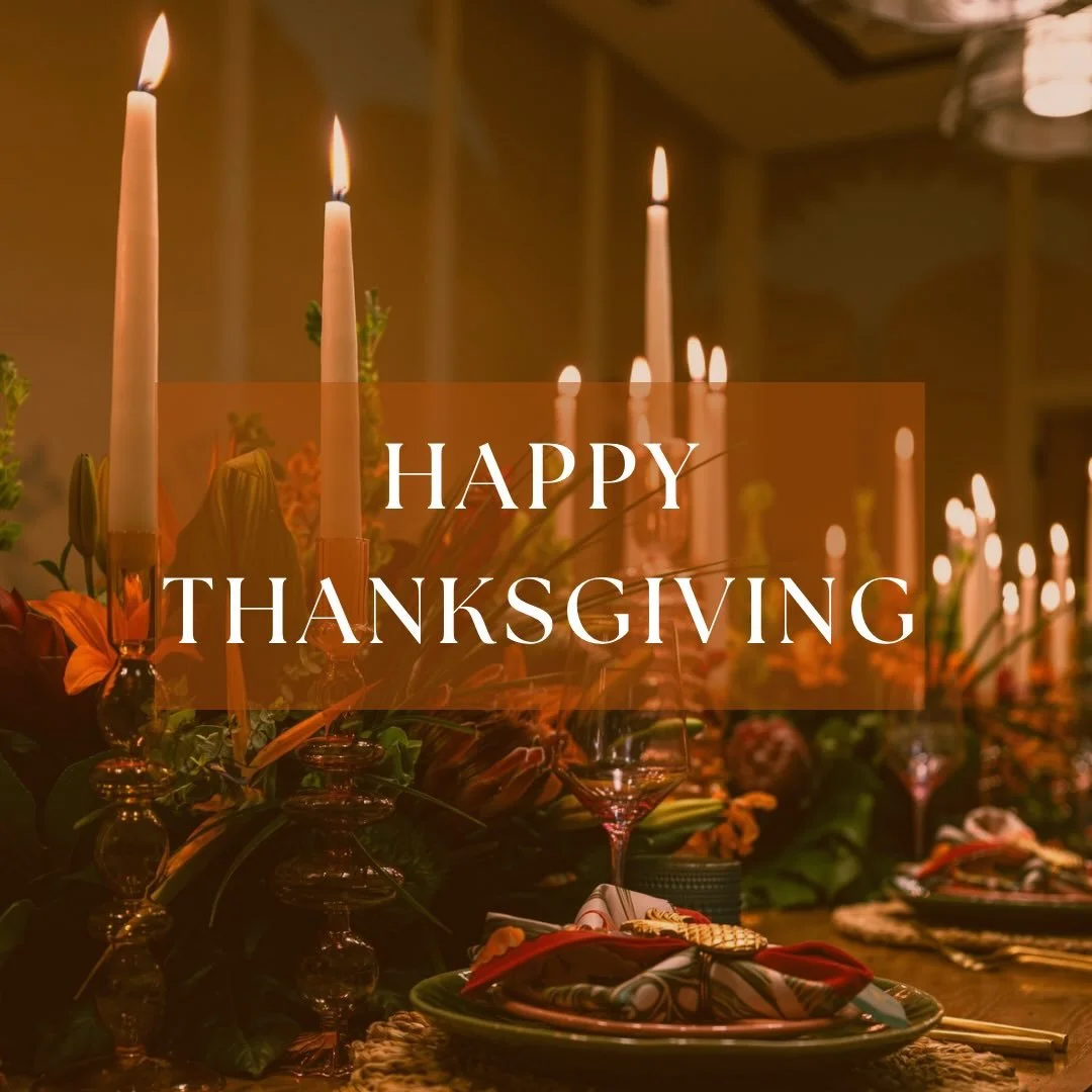 Thankful for beautiful events, wonderful clients, and every moment we get to create together. Happy Thanksgiving from Curated by Whitney! 🦃🍽️