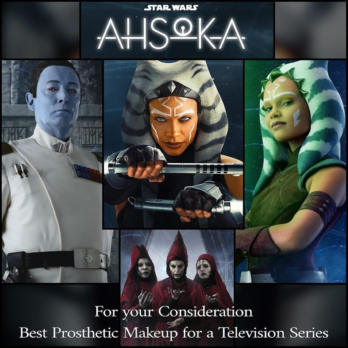 ‼️FYC‼️

Hi. Its that time again. When voting this year, please consider Star Wars Ahsoka for Best Prosthetic Make-up, Best Period / Character Make-up, and Best Period And/or Character Hair Styling for a television series.  I&rsquo;m very proud of th