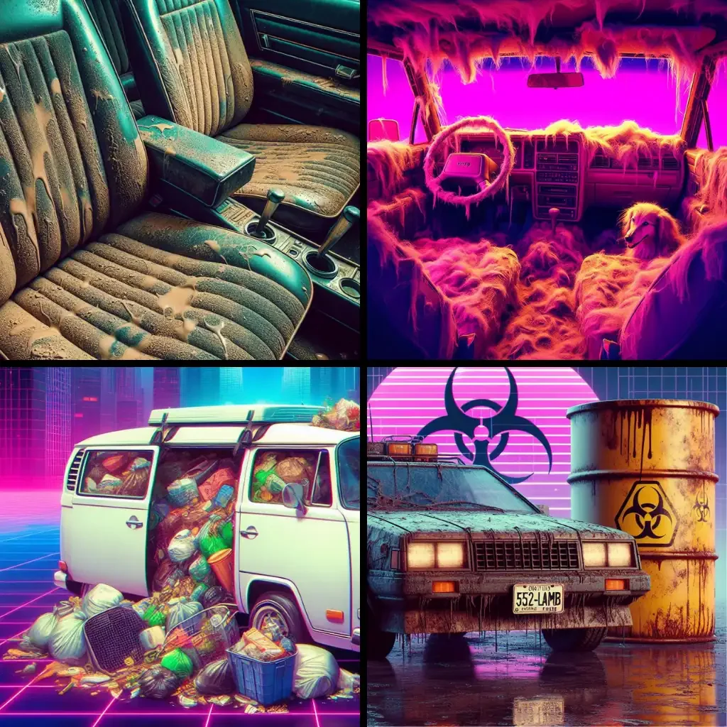 Interior detailing add-on services at Lamb Auto Detailing in Willard MO including heavy stain treatment, pet hair removal, trash and junk removal, and biohazard removal