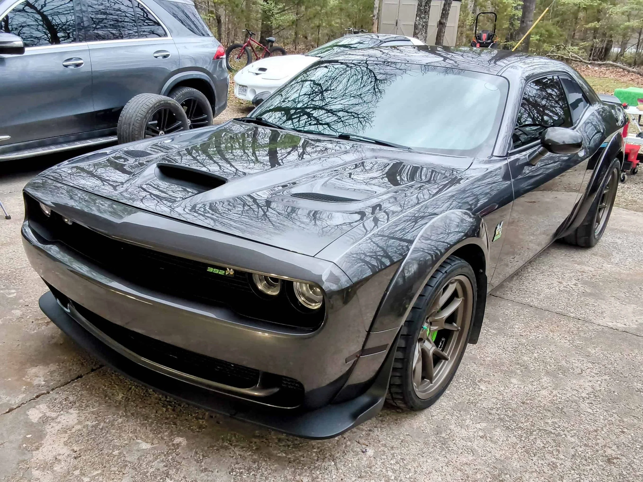 2020 Dodge Challenger Scat Pack showcasing the Daily Driver Package 8-Year Ceramic Coating from Lamb Auto Detailing in Willard, MO.