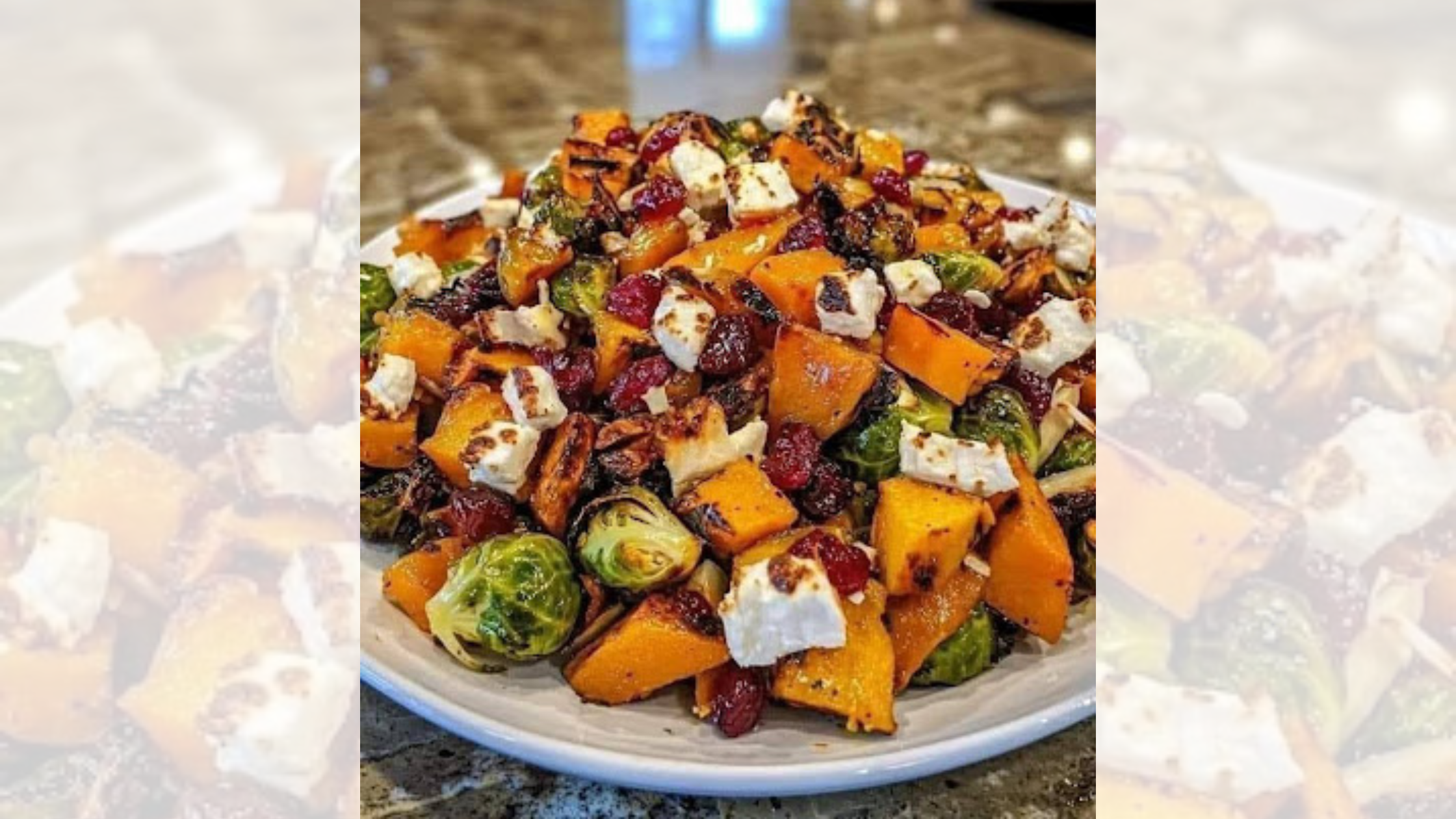 Recipe: Cranberry-Glazed Roasted Butternut Squash, Brussels Sprouts, and Sweet Potatoes