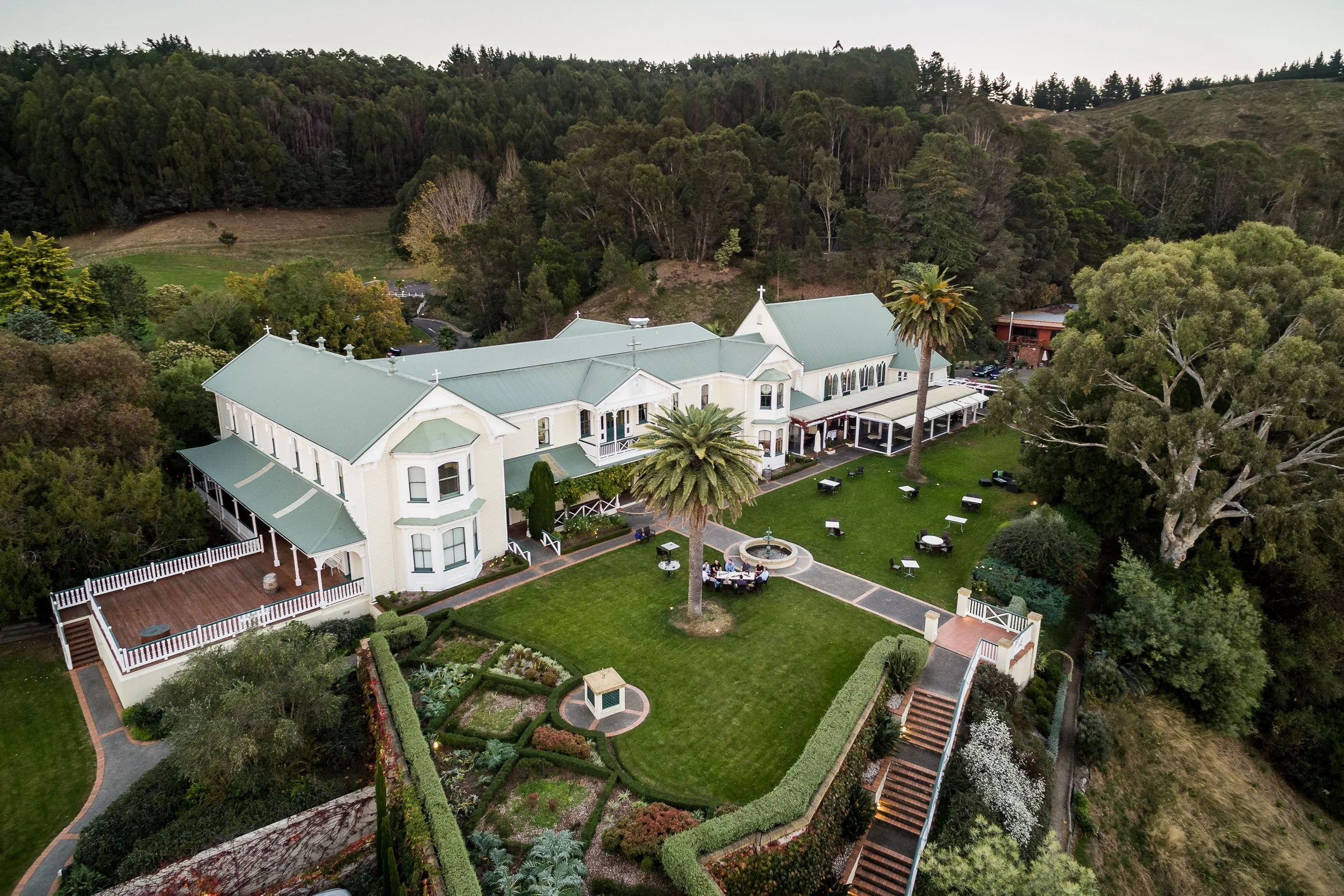 Helicopter to Mission Estate for the afternoon