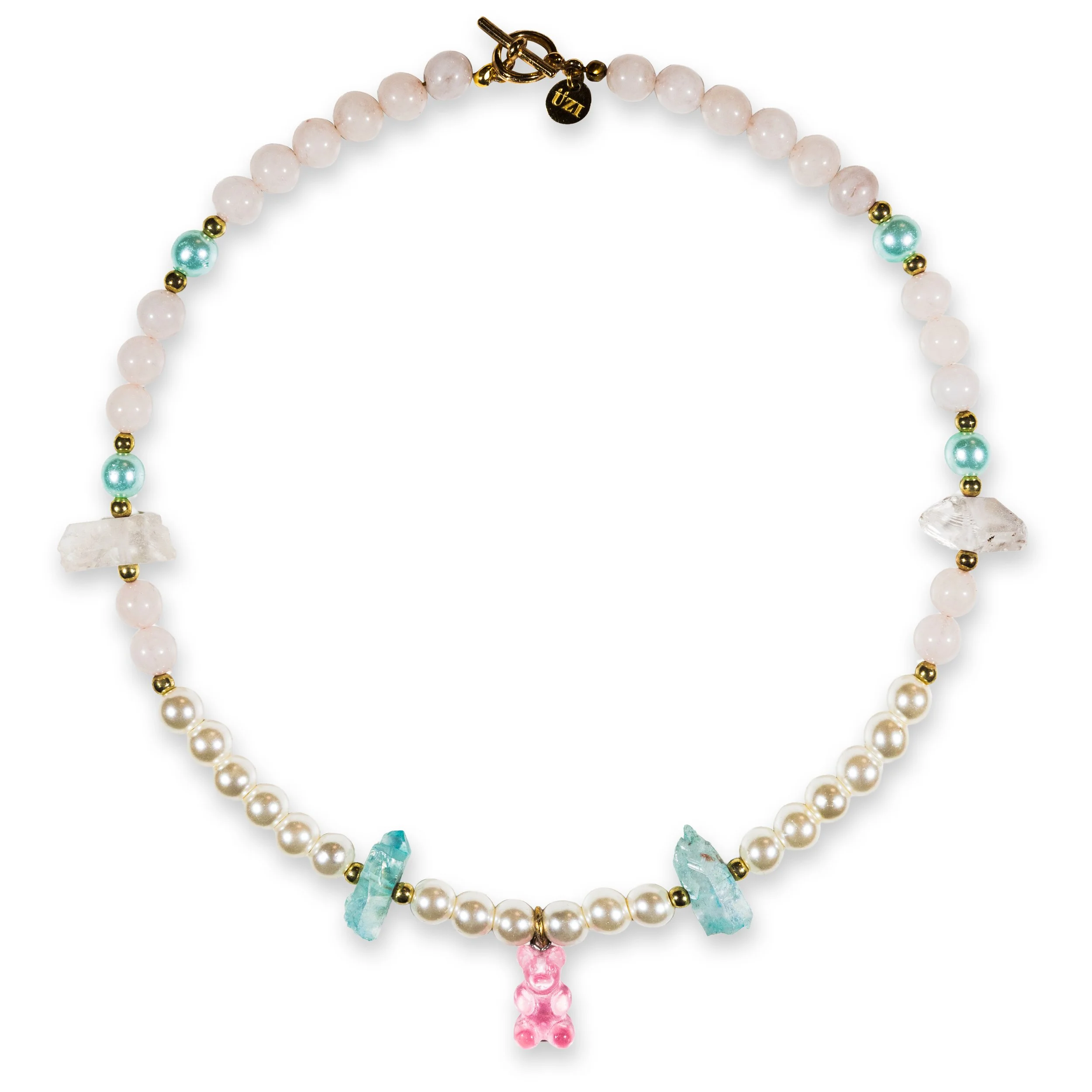 TWIN FLAME COTTON CANDY CRYSTAL PEARL CHAIN (UZI COLLAB)