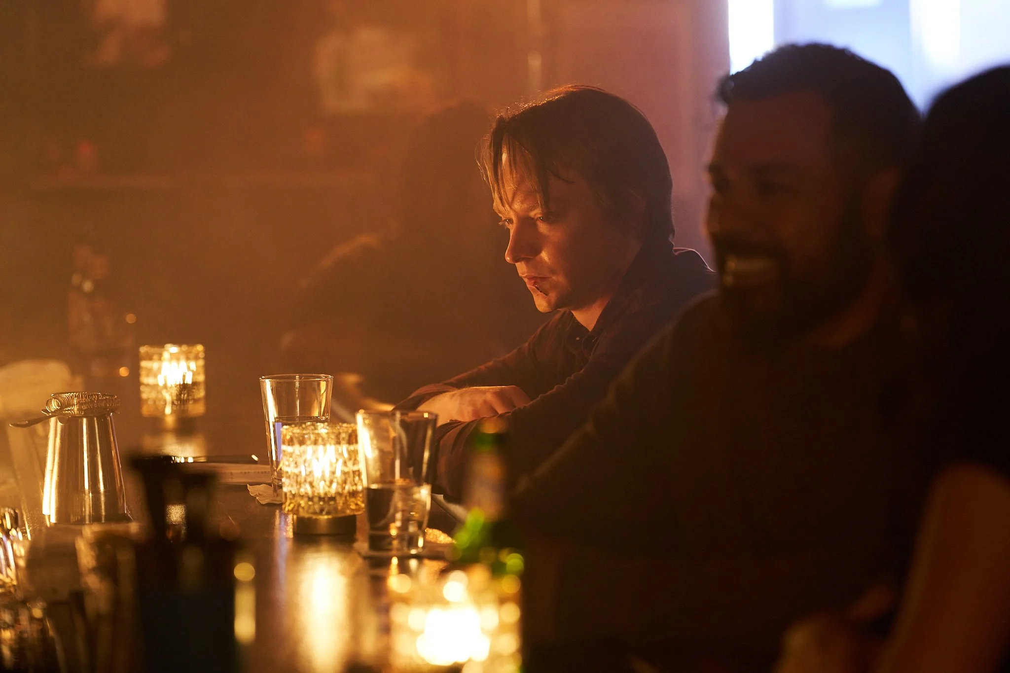 Unit stills photography, for the short film TEDDY, image of actor Calum Worthy on set.