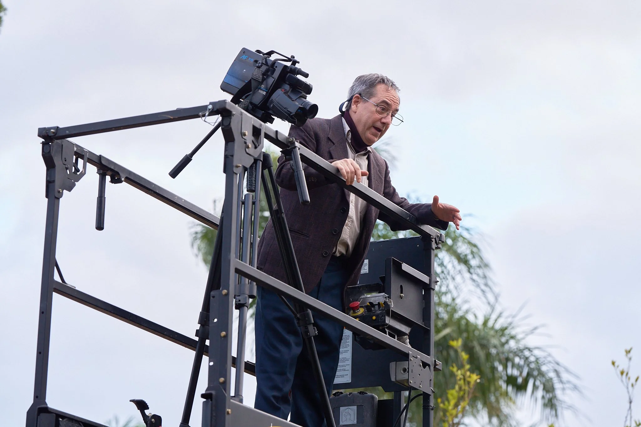 On-set unit stills photography, The Making of Jesus Diabetes, actor Andrew Friedman as the director of his movie.