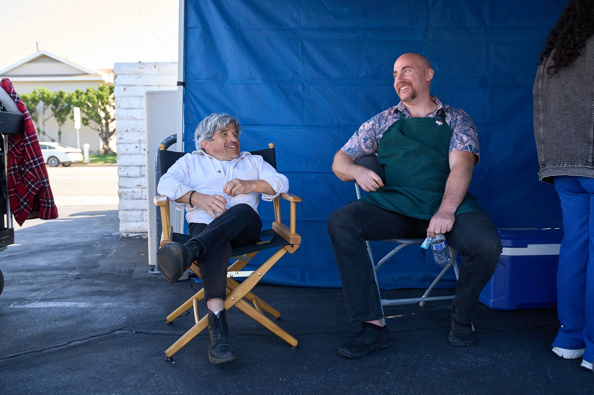 Unit stills photography, for the short film TEDDY, BTS image of actors on set.