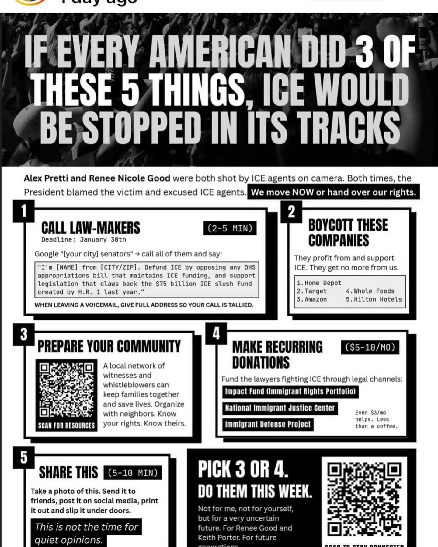 Repost from @johnleguizamo
&bull;
Take action!  Dont sit idle!  You can be part of the protests!  In your own way!