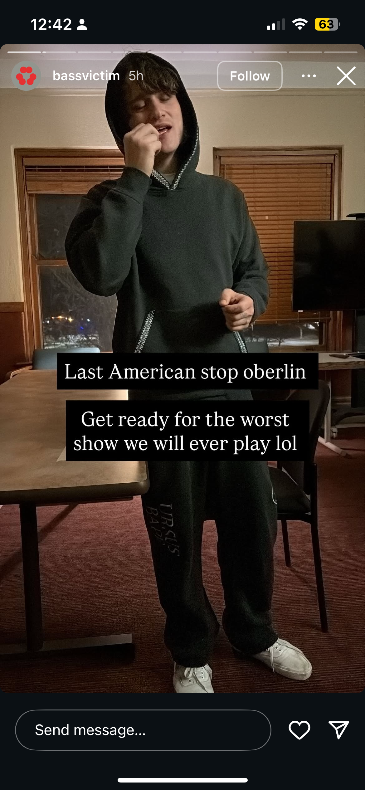 We Went to the Bassvictim Show and This Really Smelly Greasy Guy Rudely Shoved His Way in Front of Us&nbsp;