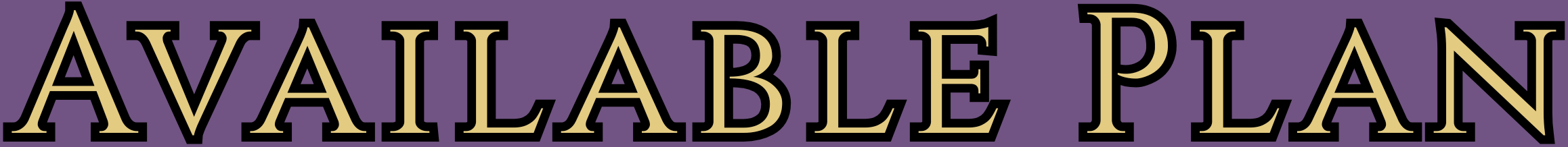 Text graphic with a purple background that says 'Available T Plan' in large black and beige text.
