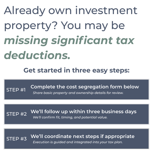 cost segregation studies bonus depreciation for real estate investors Brett Polzin Tax
