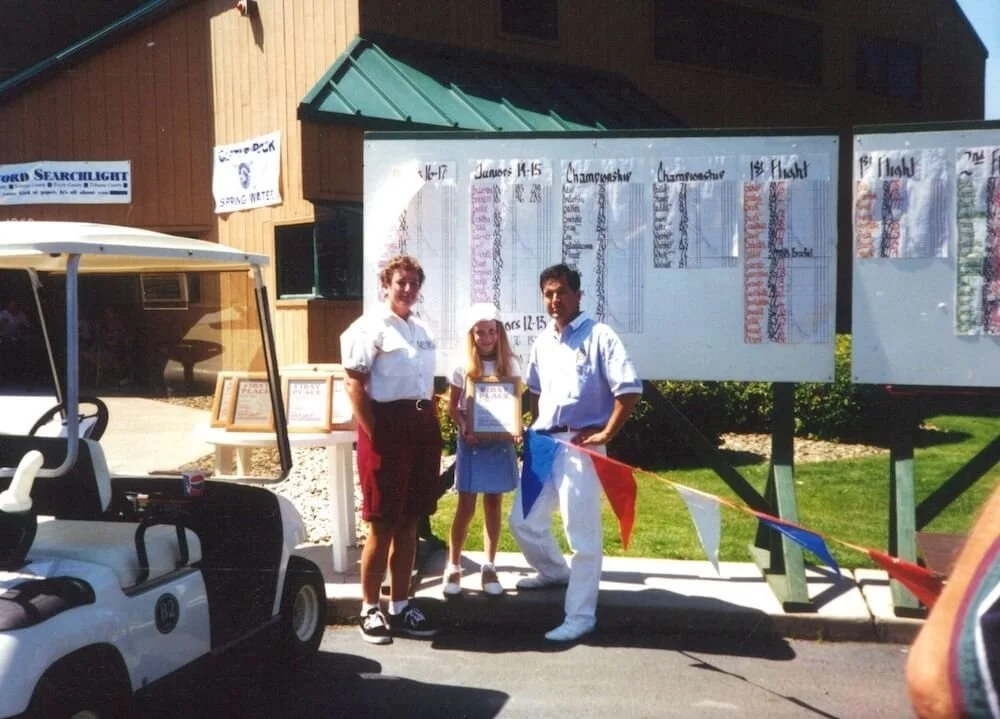 Cate Ritter winning golf tournament as a kid