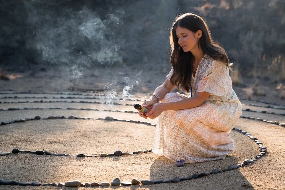 labyrinth-nature-walk-smudging