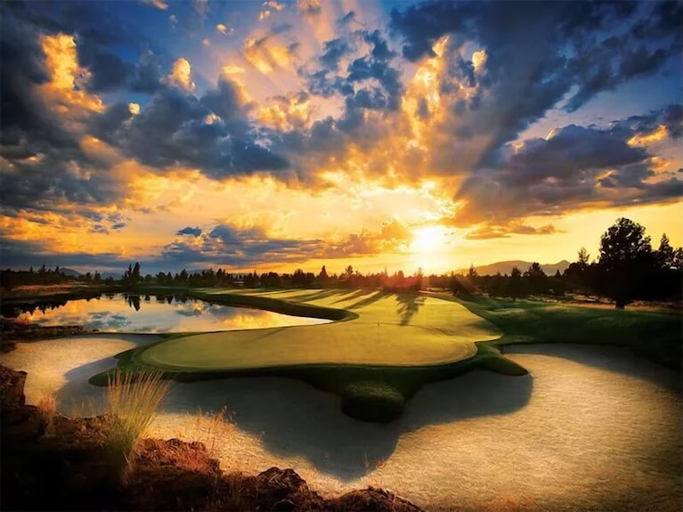 golf course sunset at juniper preserve