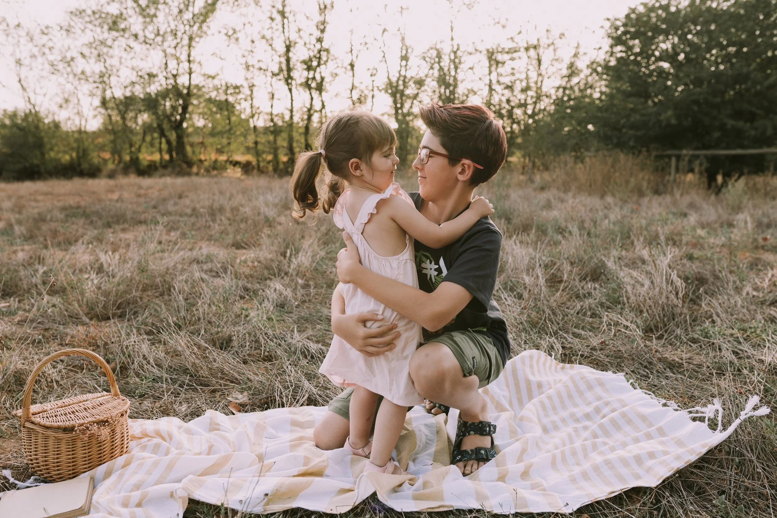 fotografía familiar en exteriores