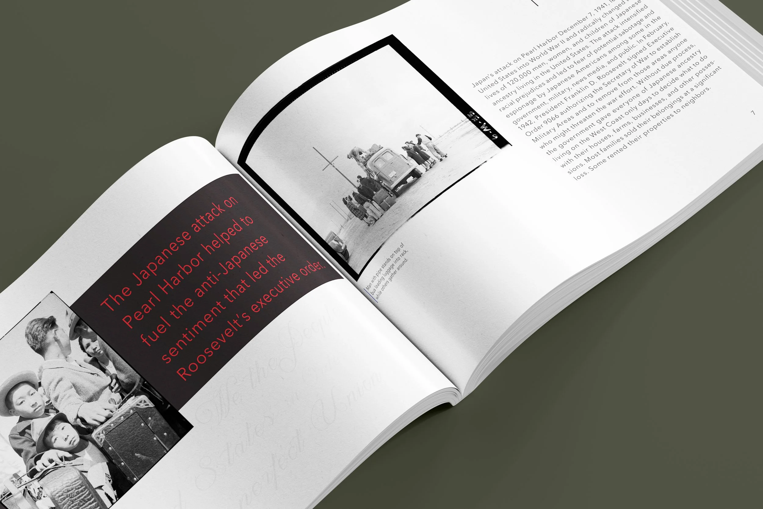 Broken Promises Internment at Manzanar Photo Book opened