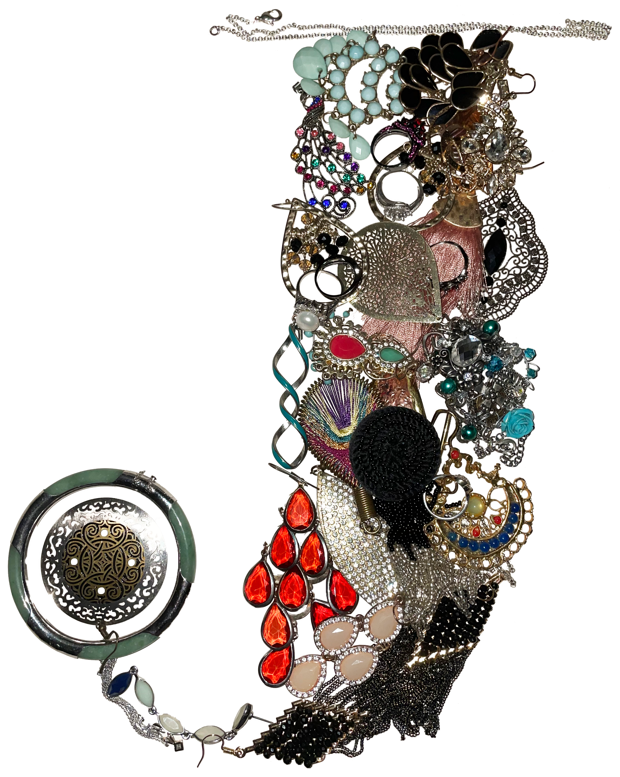 Letter J made of jewlery
